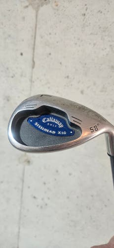 Men's Callaway X-16 Right Handed Wedge Regular Flex 58 Degree Graphite Shaft (Used)
