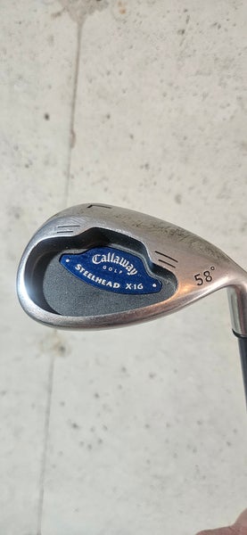 Men's Callaway X-16 Right Handed Wedge Regular Flex 58 Degree Graphite Shaft (Used)