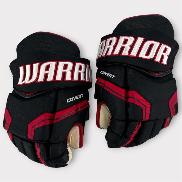 Pro Stock Used 15" Warrior Covert QRE20 Pro Bloomington Bison Hockey Gloves