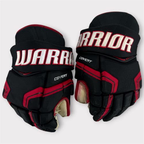 Pro Stock Used 15" Warrior Covert QRE20 Pro Bloomington Bison Hockey Gloves