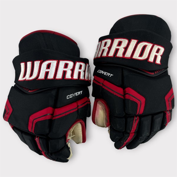 Pro Stock Used 15" Warrior Covert QRE20 Pro Bloomington Bison Hockey Gloves