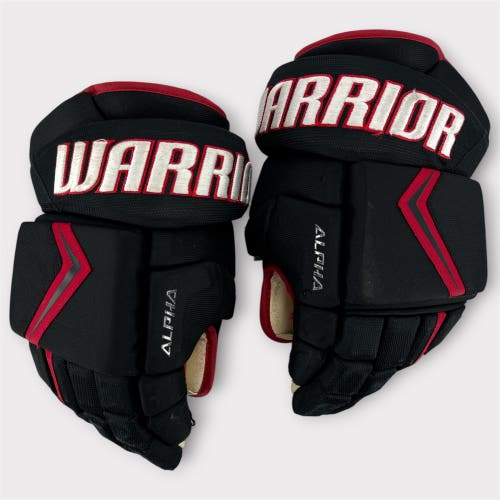Pro Stock Used 14" Warrior Alpha LX20 Pro Bloomington Bison Hockey Gloves