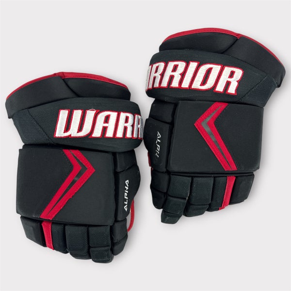 Pro Stock Used 15" Warrior Alpha LX20 Pro Bloomington Bison Hockey Gloves