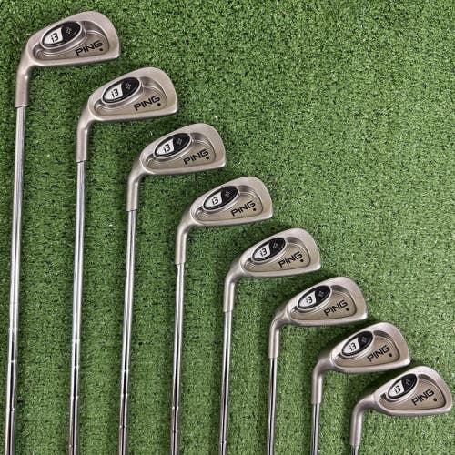 Ping i3 + Plus Iron Set 3-PW Black Dot CFS Stiff Flex Steel Left Handed