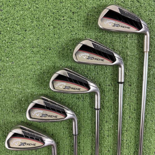 Callaway Xtreme Iron Set 6-PW Uniflex Steel Winn Master Wrap Grips Right Handed