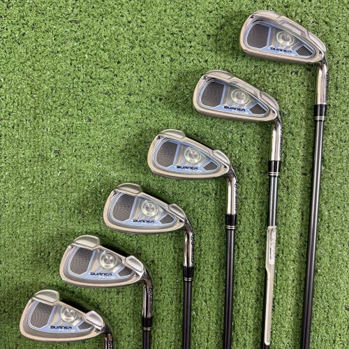 Taylormade Burner Plus Iron Set 6-PW AW Ladies Womens Flex Reax +1 Long
