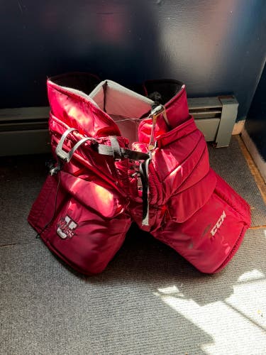 XL UMass Pro Stock CCM Hockey Goalie Pants (Used)