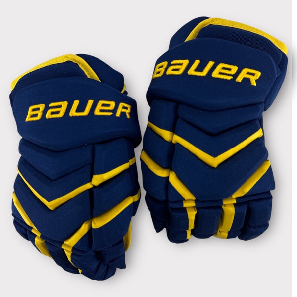 Pro Stock Used 14" Bauer Supreme TotalOne NXG Team Sweden Hockey Gloves