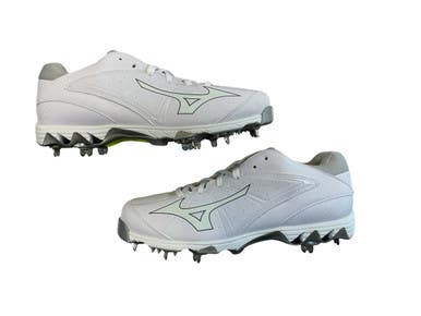 Used Mizuno METAL BB/SB Cleats White Senior 11.5 11873-S000237590