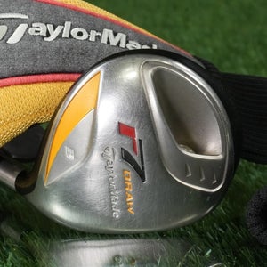 TaylorMade r7 DRAW 3 Fairway Wood REAX 55 Regular Flex Shaft RH +Headcover