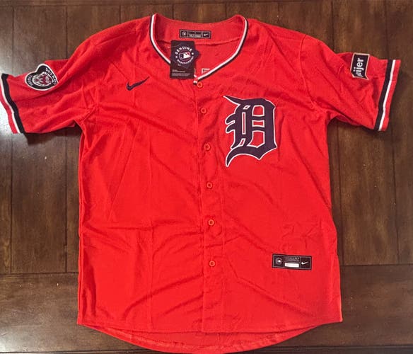 Detroit Tigers Riley Greene Adult Large (Orange) Alternate Jersey NWT