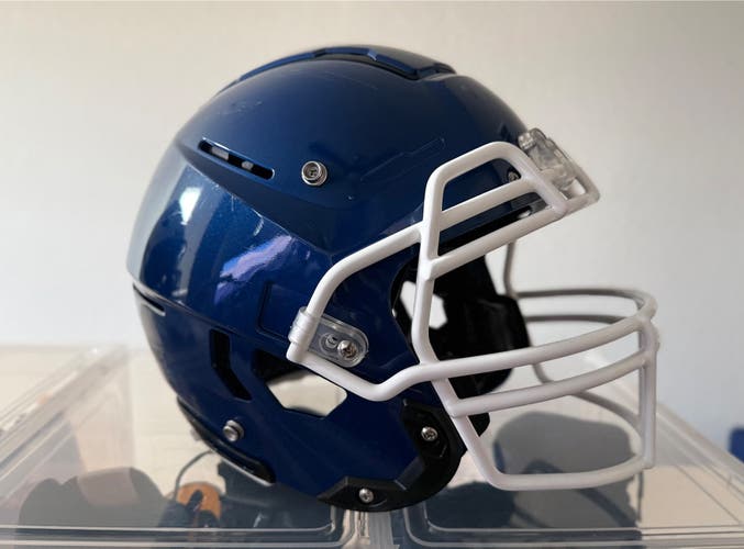 Schutt F7 2.0 Metallic Blue Football Helmet (Adult Large)