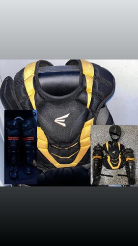 *MUST GO TODAY* Easton Elite x Catcher's Set Ages 12-15 Black/Yellow