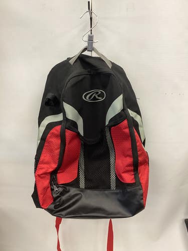 Used Rawlings BASEBALL BACKPACK BB/SB Player Backpack Black And Red 11851-S000046110