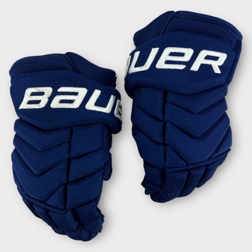 Pro Stock Used 14" Bauer Supreme TotalOne NXG Toronto Maple Leafs Winter Classic Hockey Gloves