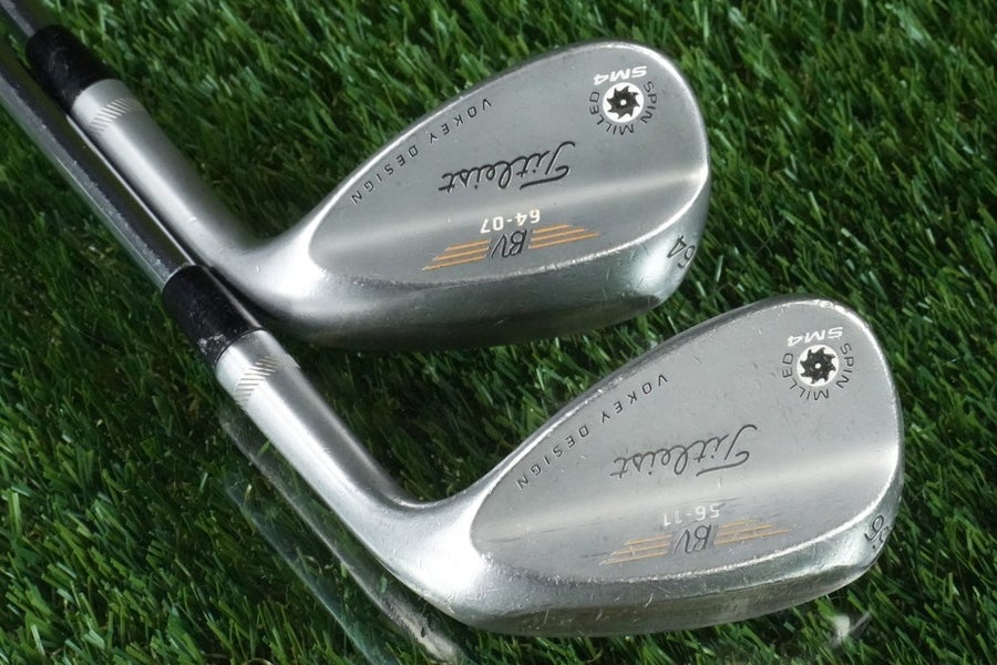 Titleist BV SM4 Wedges Set 56 11 + 64 07 Wedge Flex Steel ~ USED