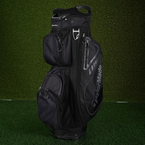 TaylorMade Select ST Cart Golf Bag Black 14-Way Divider Black W/ Rain Hood