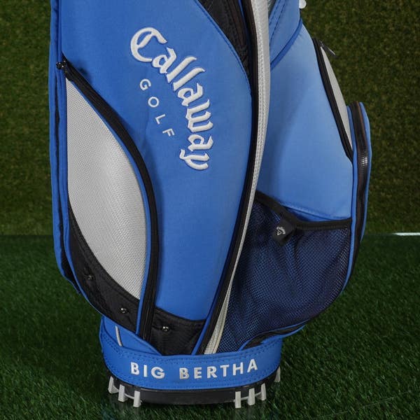 Callaway Big Bertha Cart Golf Bag Blue/White 6-Way w/ Rain Hood