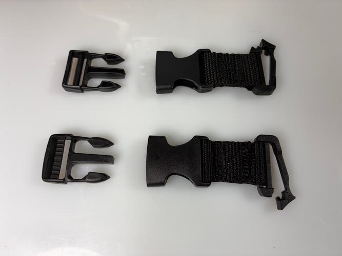 Slick Clip [ 2 Pack - 1” ] Hockey Goalie Straps Quick Repair Nash Goal Pads pants Bags black