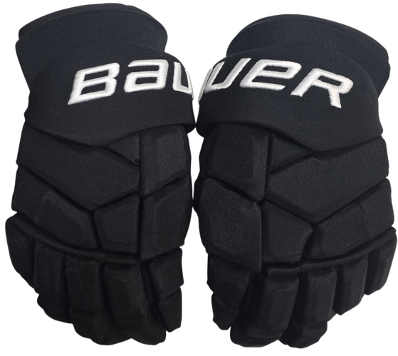 Bauer Supreme Mach Pro Stock Custom Black Hockey Gloves 15" NHL Like New LIC (15194)