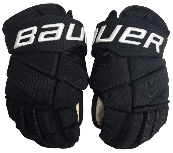 Bauer Vapor Hyperlite Custom Pro Stock Hockey Gloves Black 13" Used NHL (15195)