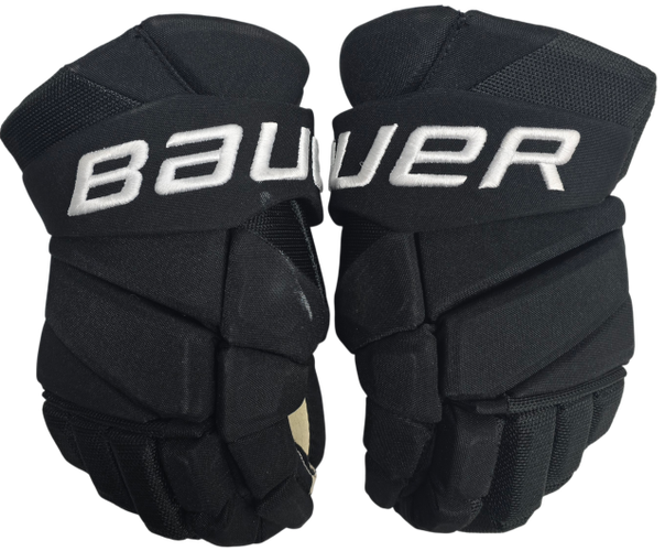 Bauer Vapor Hyperlite Custom Pro Stock Hockey Gloves Black 14" Used NHL INS (15197)
