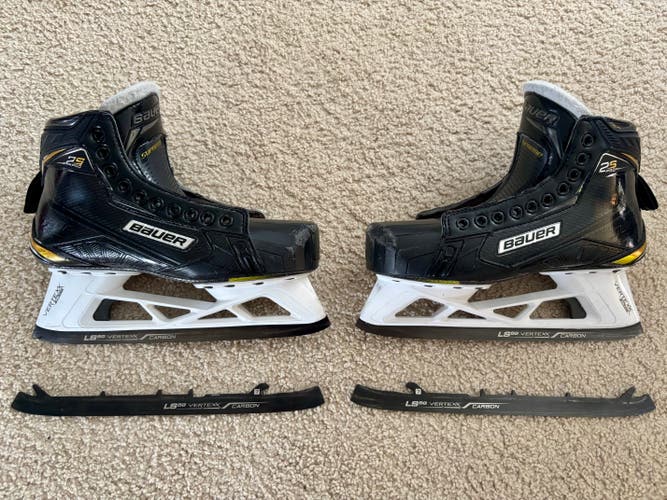 2018 Bauer 2S Pro Hockey Goalie Skates Regular Width Pro Stock 7 (Used)