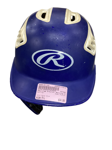 Used Rawlings R16J-R1 Batting Helmet No Mask Royal Blue M/L 11613-S000181133