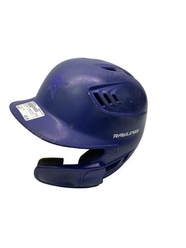 Used Rawlings W/ JAW 6 3/8 - 7 1/8 Batting Helmet w/Mask Royal Blue One Size 11347-S000267942