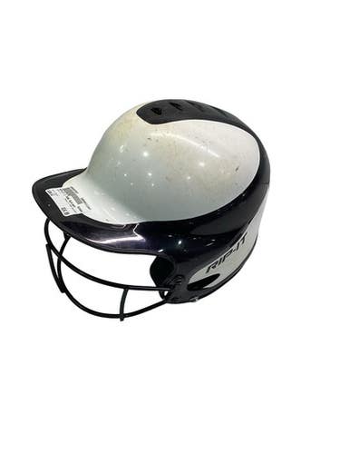 Used RIP-IT 2 TONE BLK/WHT Batting Helmet w/Mask Black LG 11347-S000267927
