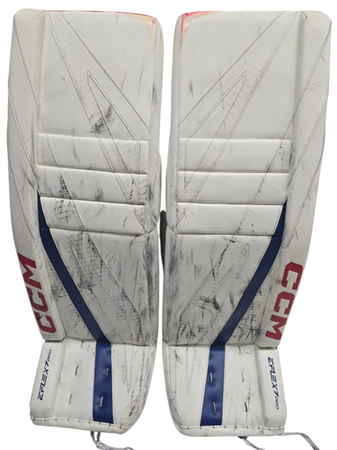 CCM Extreme Flex 7 Pro Goalie Leg Pads 37 +2" Pro Stock Used Boyko AHL (15255)
