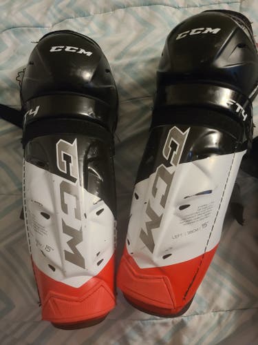 Senior CCM JetSpeed FT4 15" Shin Pads (Used)