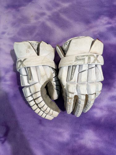 White STX Rzr Lacrosse Gloves (Used)