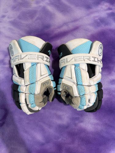 White Maverik M6 Lacrosse Gloves (Used)