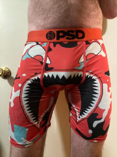 PSD Warface Red Punch Shark Big Mouth Sharp Teeth Red Camo Men's x-Large Boxer Briefs