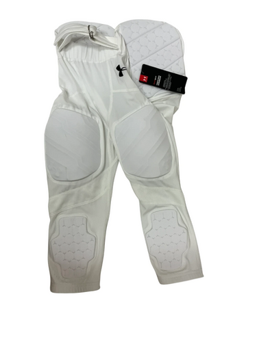 Used Under Armour Youth FB Integrated Pants White MD 11692-S000150010