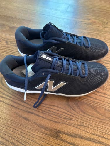 Blue Men's Size M 9.0 (W 10.0) Adult New Balance Low Top Molded Cleats (New)