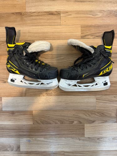 Black/Yellow 2020 CCM Super Tacks 9380 Hockey Skates Regular Width Size 1 (Used)