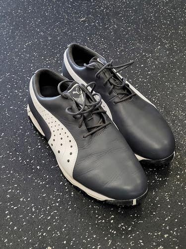 Used Puma NEO LUX Mens Golf Shoes Grey And White Senior 10 11849-S000039216