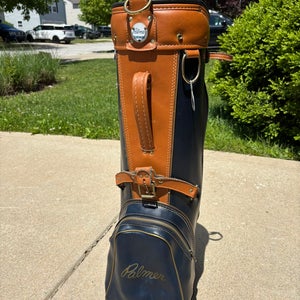 Arnold Palmer Leather Navy and Gold Cart Bag Model HER587CK (Used)