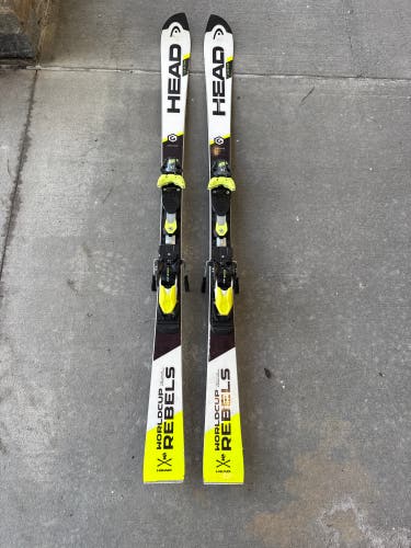 Men's HEAD WC Rebels i.SL TEAM 156 cm Racing Skis With Head FF EVO 11 Bindings (Used)