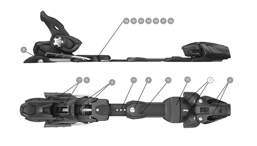 NEW HEAD FREEFLEX ST 20 X RS Race ski Bindings 85mm brakes