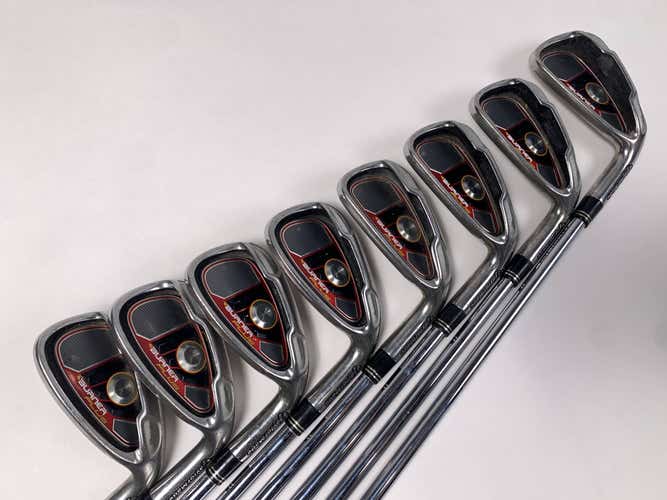 TaylorMade Burner Plus Iron Set 4-PW+AW Burner 85g Regular Steel Mens RH +1/2"