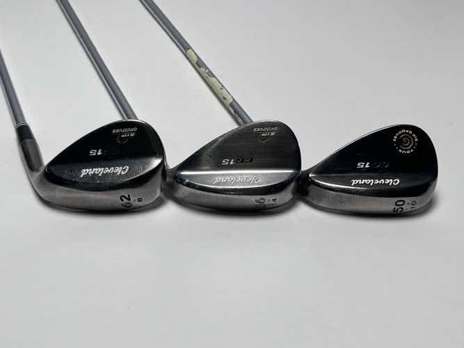 Cleveland CG15 Black Pearl Wedge Set 50* 10 | 56* 14 | 62* 8 Traction Wedge RH