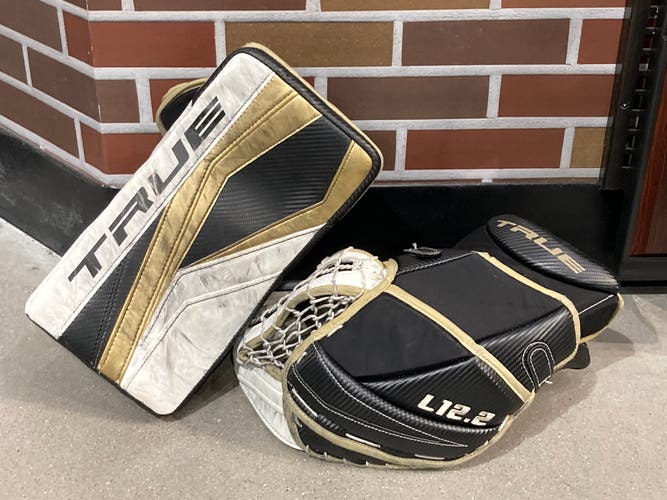 Used Senior True L12.2 Pro Regular Goalie Glove & Blocker