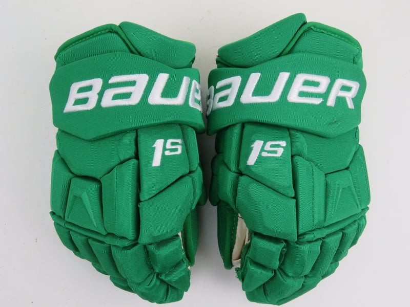 Bauer Supreme 1S Green Toronto Maple Leafs ST PATS Pro Stock NHL Hockey Gloves 13"