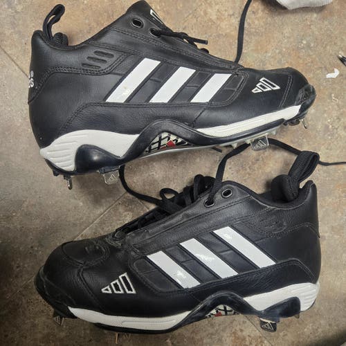 Black Men's Size M 7.5 (W 8.5) Adult Adidas High Top Metal (Used)