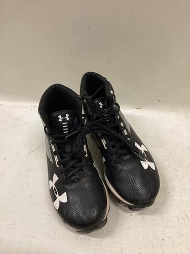 Used Under Armour LAX Cleats Boys Black Junior 04.5 11725-S000501098