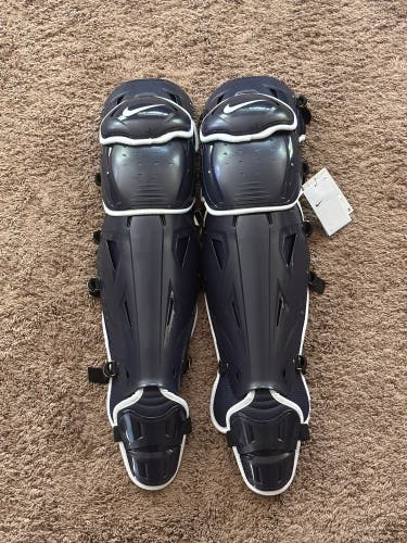 Navy Nike Diamond Elite Catcher's Leg guards (New)
