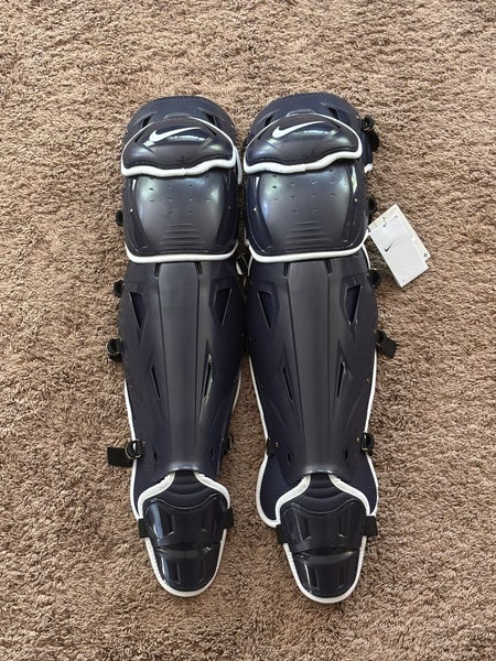 Navy Nike Diamond Elite Catcher's Leg guards (New)